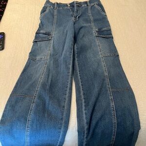 YMI Blue Flare Jeans with Wide Leg Design